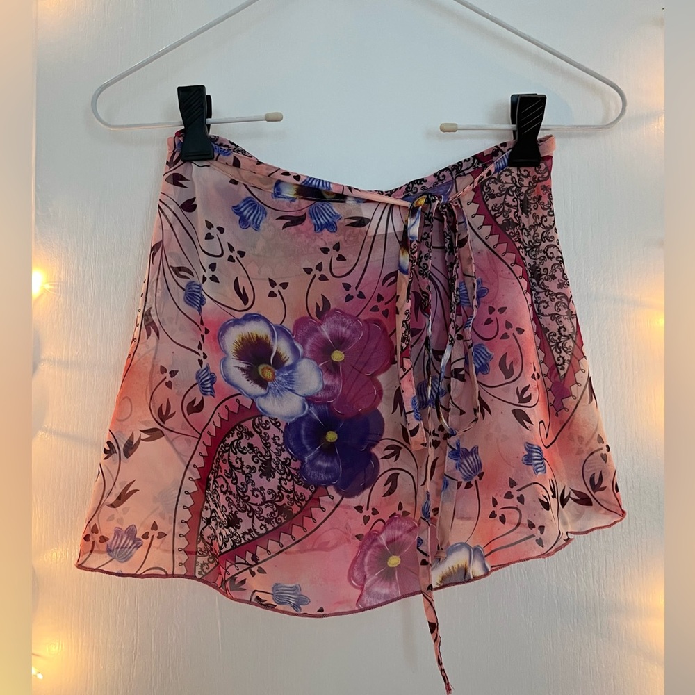 Capezio Floral Pattern Wrap Skirts